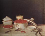 John F.Francis Strawberries,Cream,and Sugar china oil painting artist